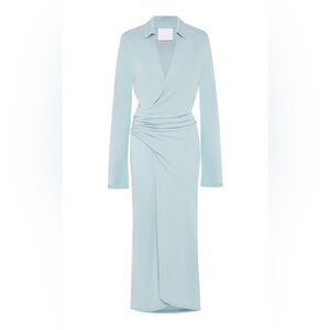 Wrap Front Shirt Dress Mineral Blue